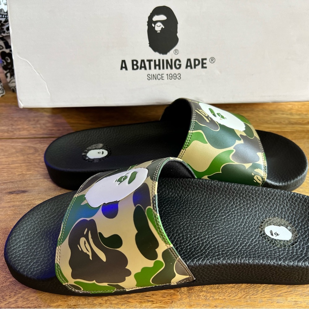 BRAND NEW BAPE CAMO SLIDES
